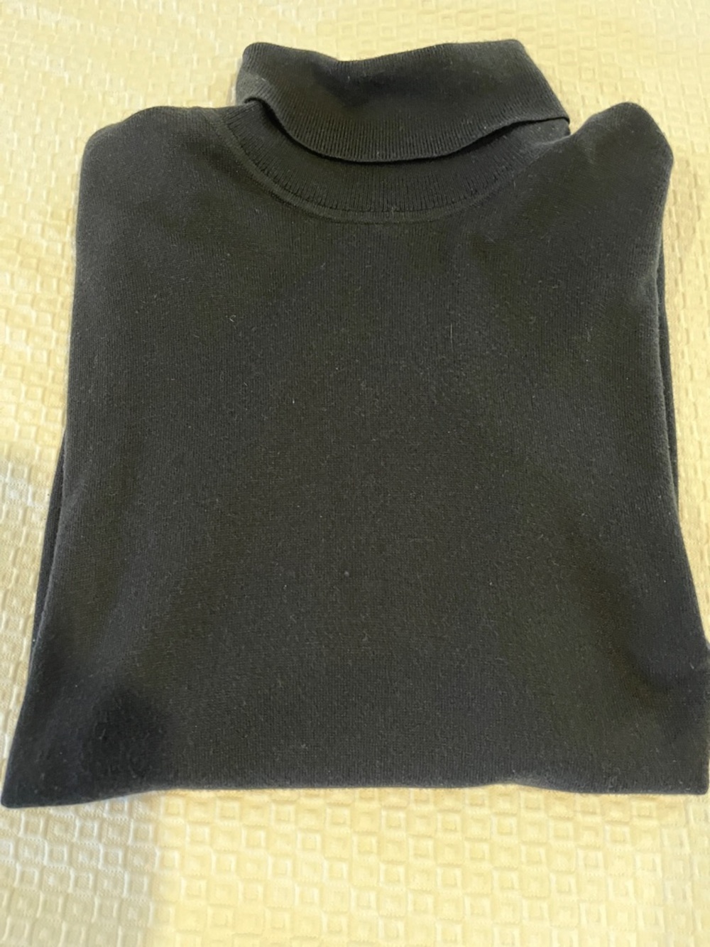 J. Jill Women’s Black Turtleneck Sweater, Silk/Cotton Blend, Size Small Petite